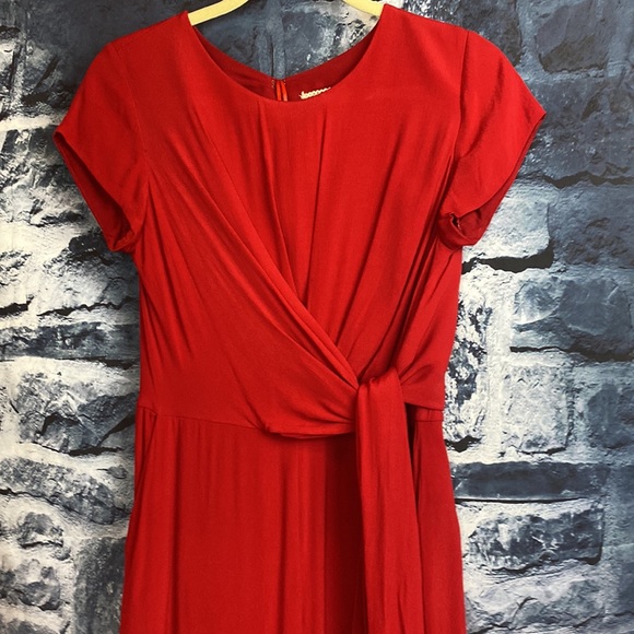 Maeve by Anthropologie Overlapping Tie Top Wide Leg Pant Jumpsuit - Picture 3 of 11